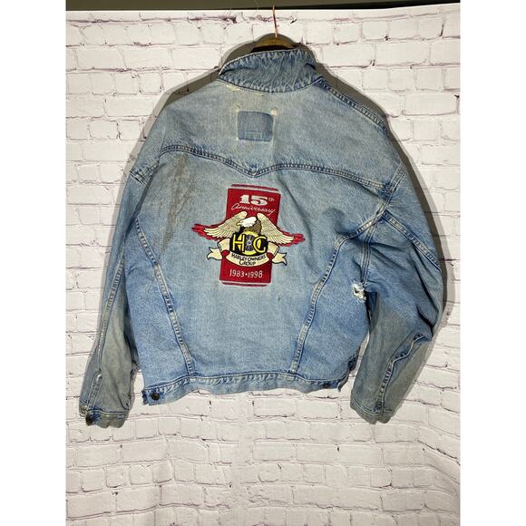 Vintage Harley Davidson Denim Jacket - Picture 1 of 7